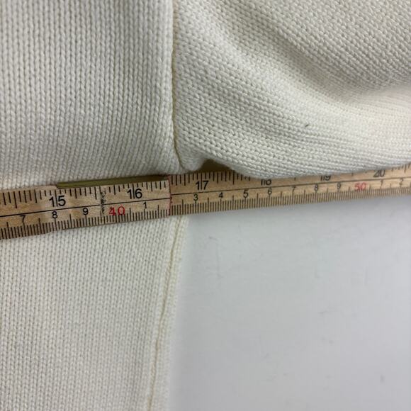 QUINCE Organic Cotton Cardigan – Cream V-Neck Oversized – 12- Back to School - Picture 6 of 7